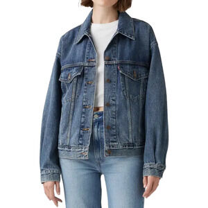 Levis 90s Trucker Oversized Denim Jacket Medium Wash XL NWT